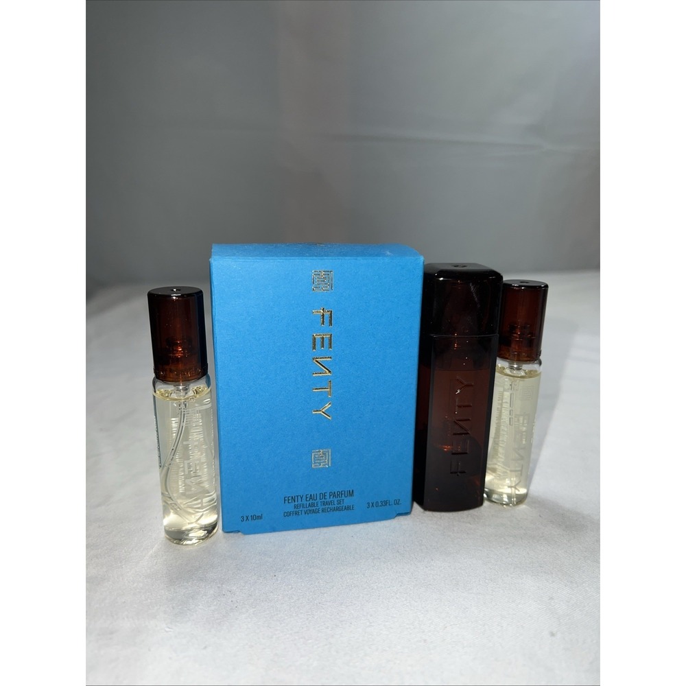 New 3PC Fenty Eau de Parfum Women Refillable Spray Travel Set (3x 10ml/0.33oz)